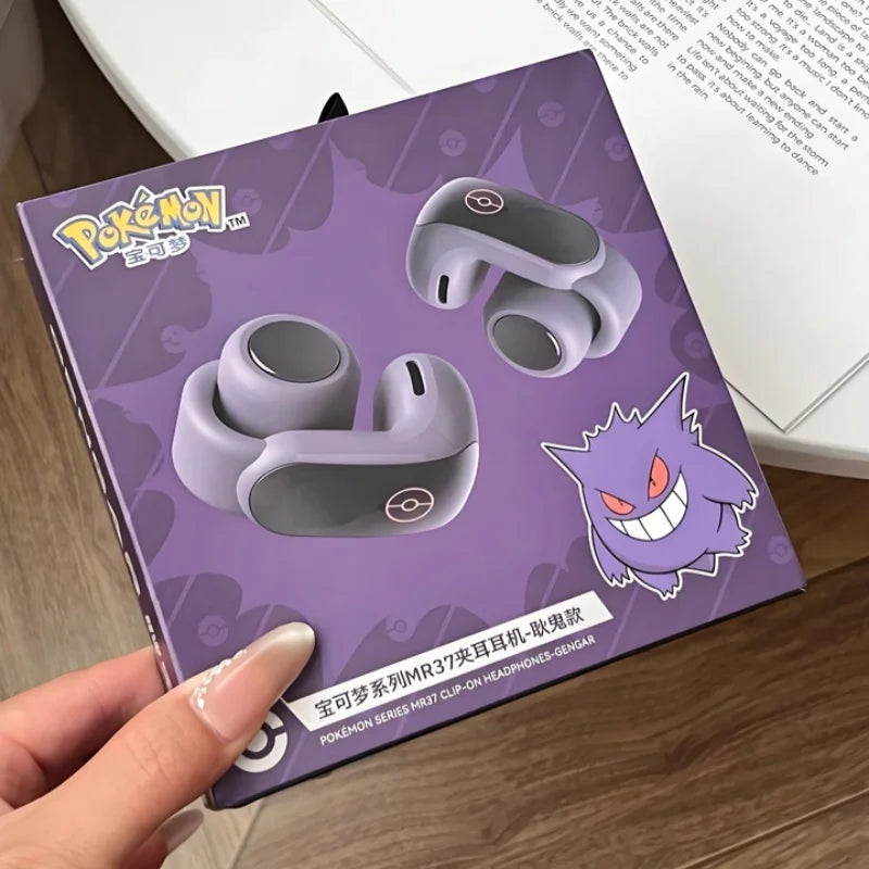 Wireless Gengar Clip-On Bluetooth Earbuds – HiFi Stereo Sports Earphones with Long Battery Life