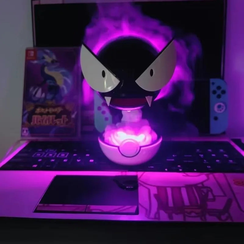 LED Gastly Ghost Humidifier with Ambient Light – Desktop Water Spray Air Purifier