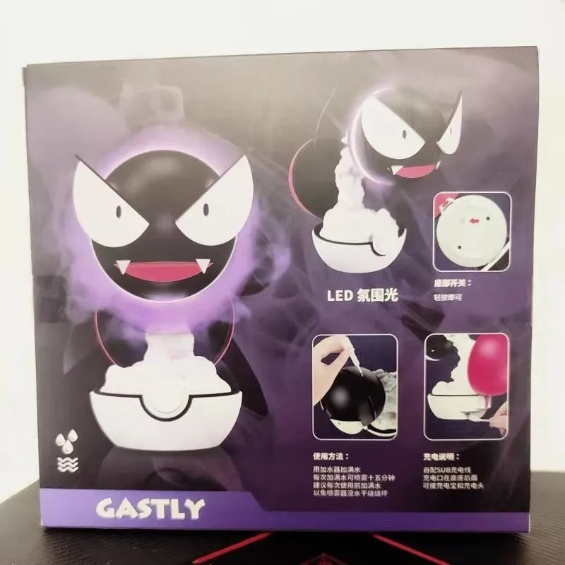 LED Gastly Ghost Humidifier with Ambient Light – Desktop Water Spray Air Purifier