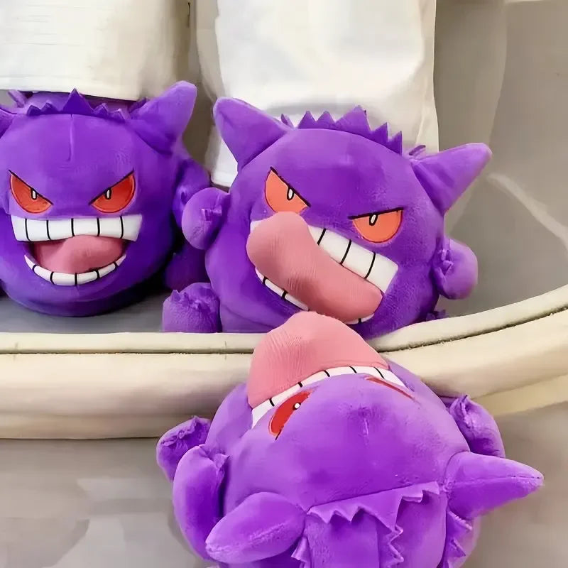 Plush Gengar Indoor Slippers with Funny Tongue – Cozy Fun Soft Sole Winter Home Slippers