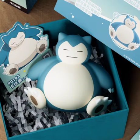Snorlax Squishy Silicone LED Night Light with Gift Box – Soft Touch Ambient Lamp for Home & Desk