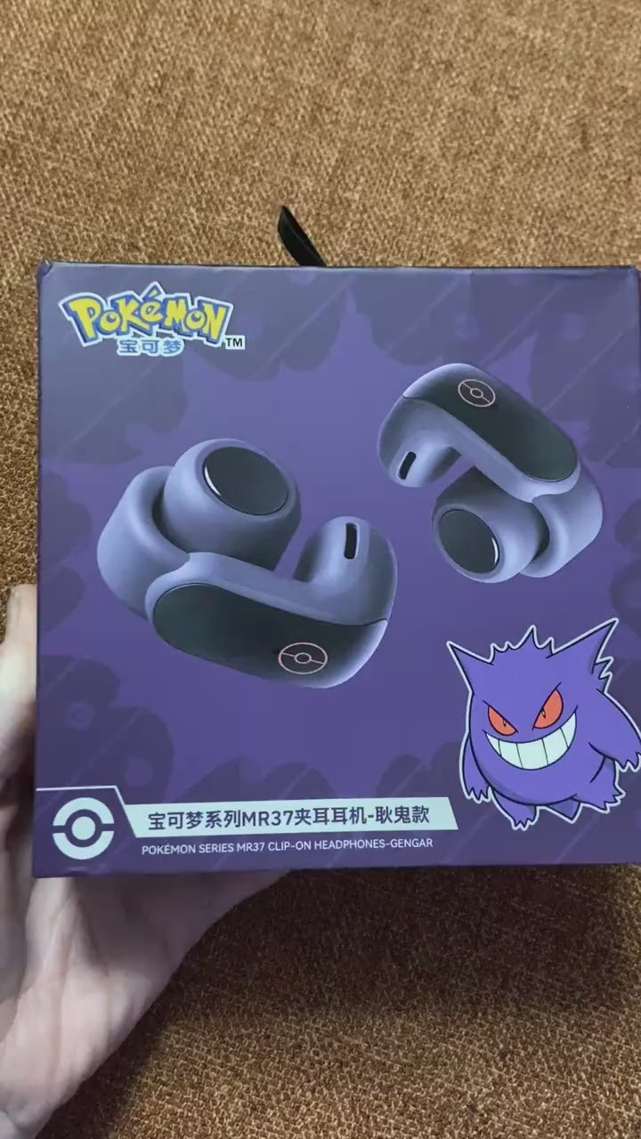 Wireless Gengar Clip-On Bluetooth Earbuds – HiFi Stereo Sports Earphones with Long Battery Life